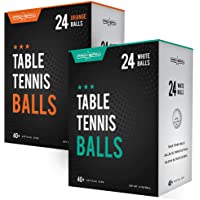 PRO SPIN Pelotas de ping pong- color naranja 3 estrellas- 40+ pelotas de tenis de mesa (paquete de 12- 24) | Bolas de…